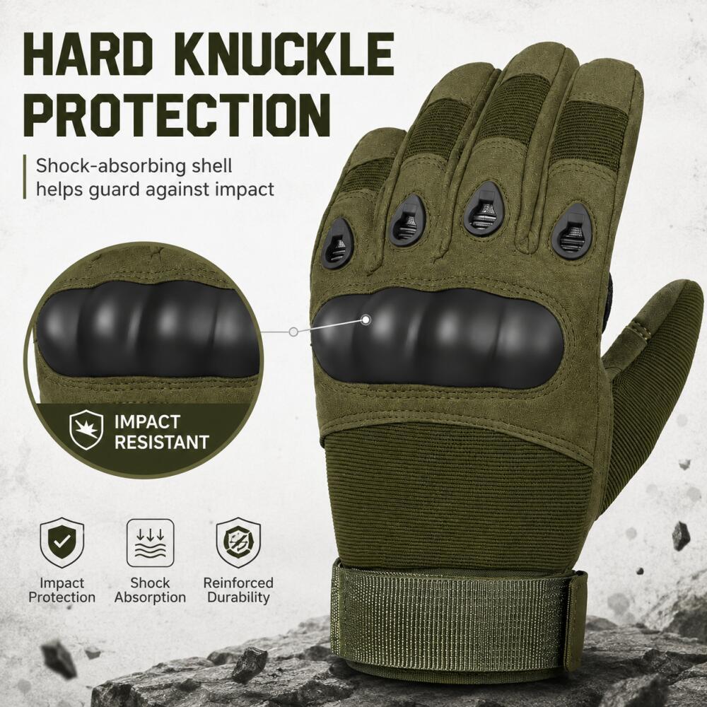 Luvas Táticas de Dedo Inteiro  - Motorcycle Glove Knuckle avaliação e preço
