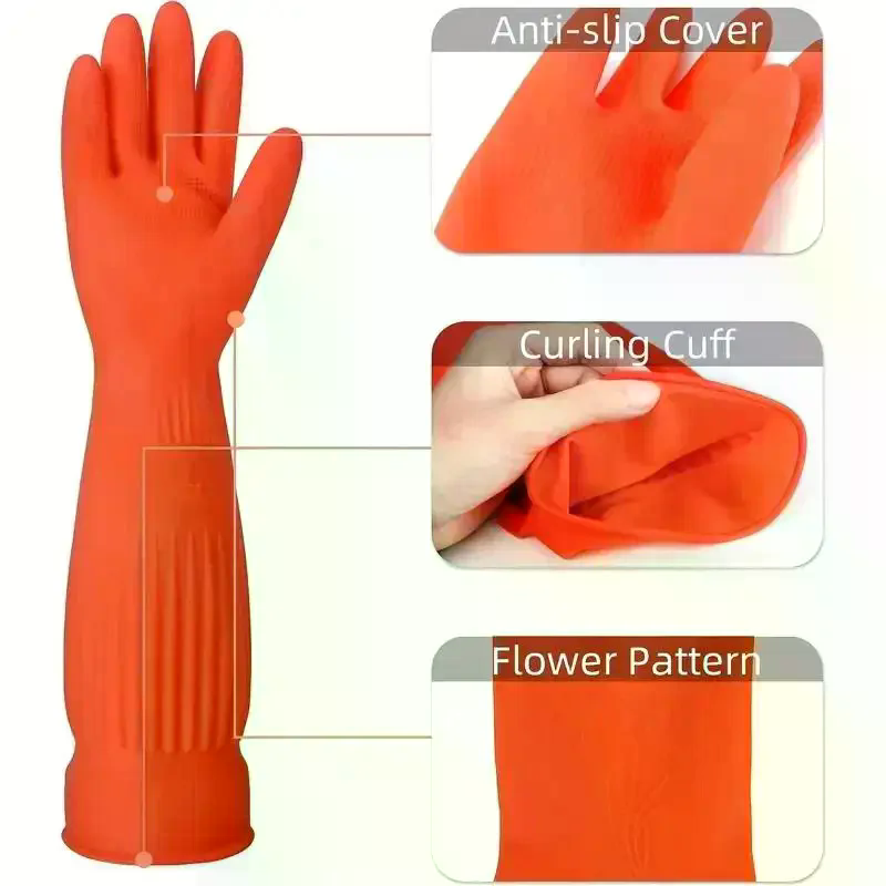 Luvas longas de borracha reuti - Dish Glove Rubber avaliação e preço