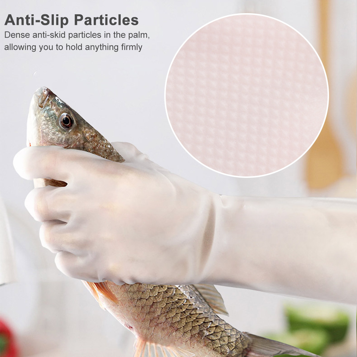 1 Par de Luvas Impermeáveis pa - Dish Glove Rubber avaliação e preço
