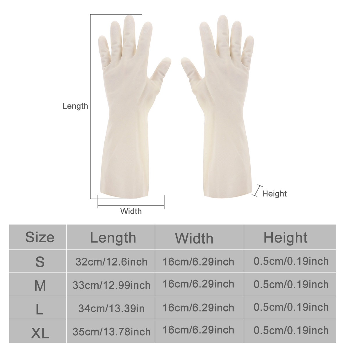 1 Par de Luvas Impermeáveis pa - Dish Glove Rubber avaliação e preço