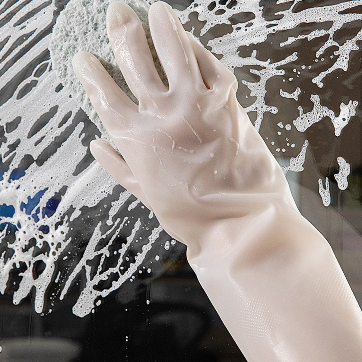 1 Par de Luvas Impermeáveis pa - Dish Glove Rubber avaliação e preço